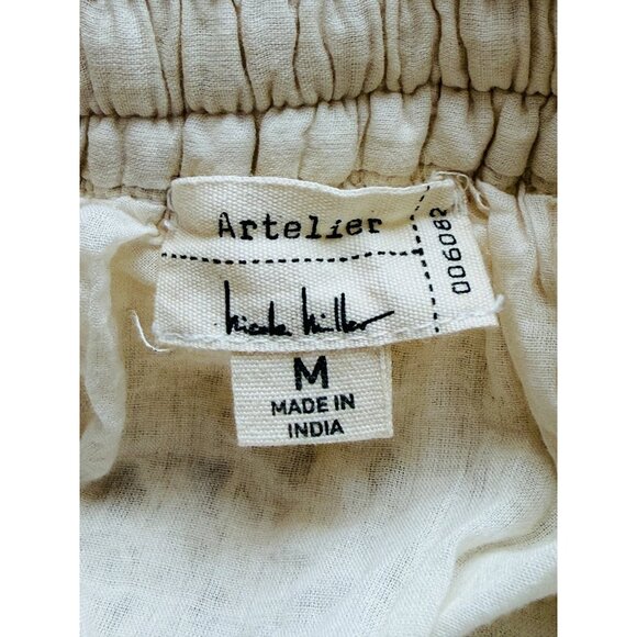 Vtg 90s Artelier Nicole Miller Beige Crochet Scalloped Skirt | Coastal Boho Y2K - Picture 14 of 16